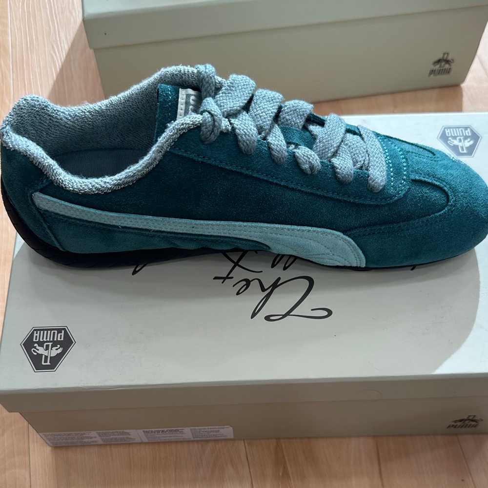 Puma Turquoise Suede Sneakers